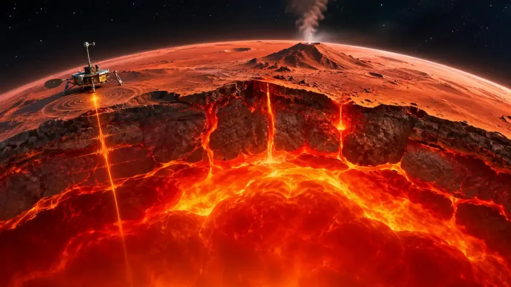 Magma system on Mars