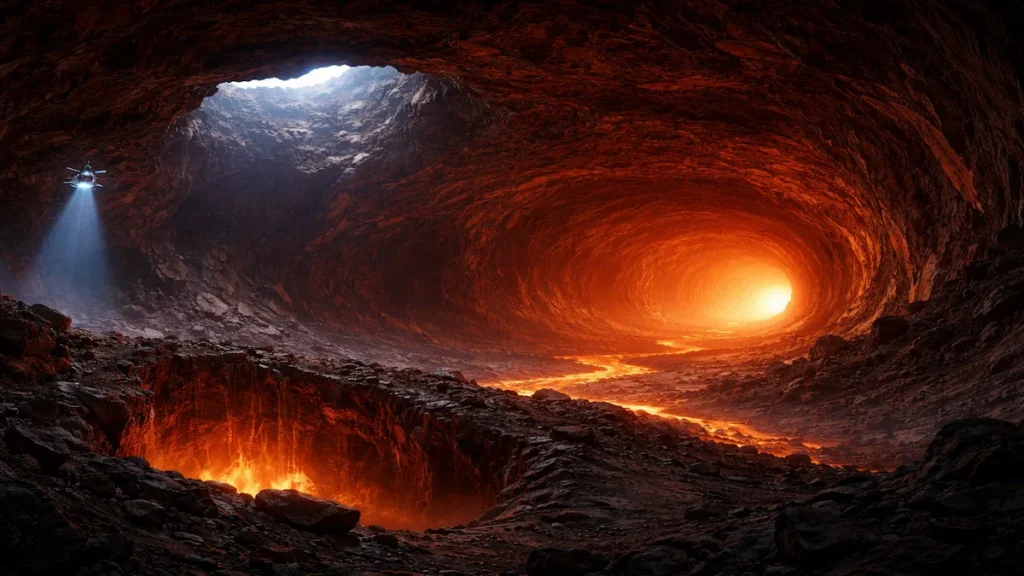 Underground Lava Tube on Venus