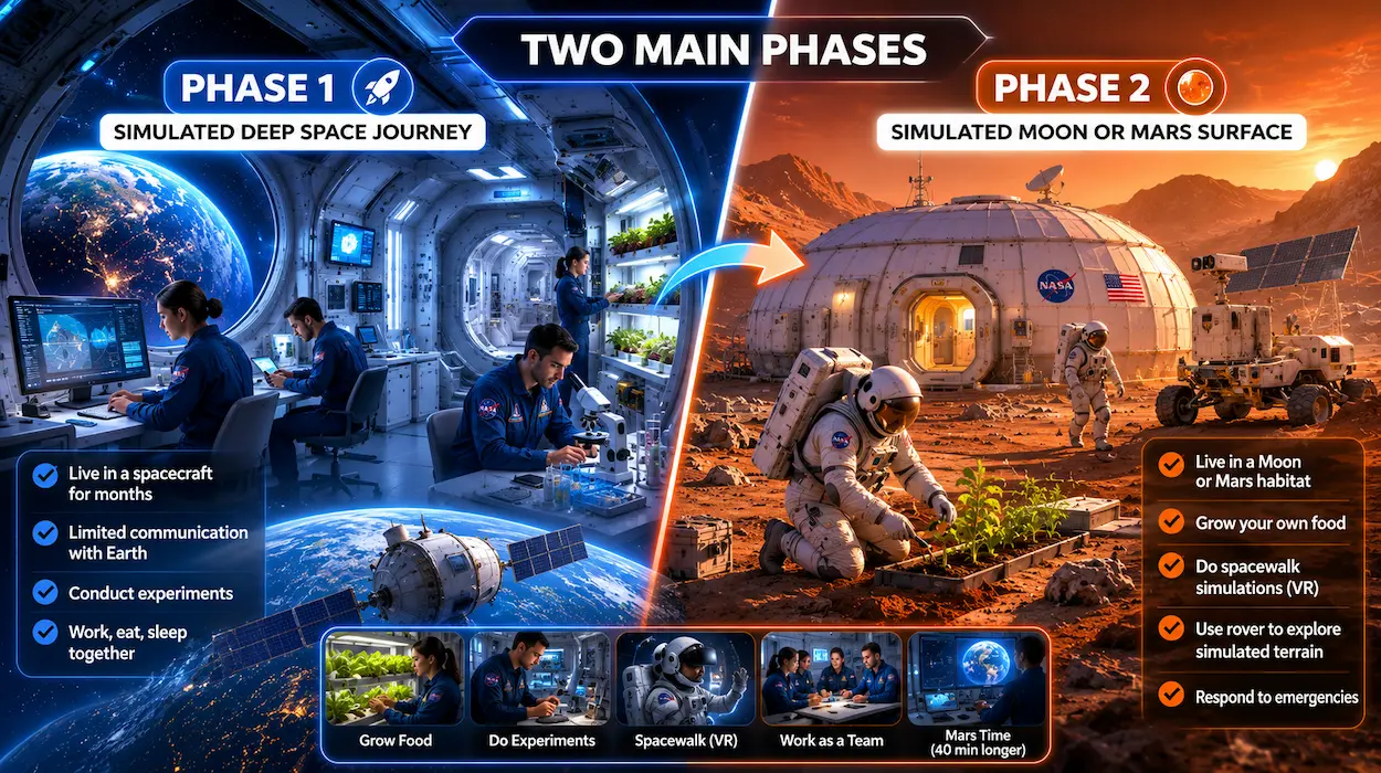 NASA Moon and Mars Simulation Mission