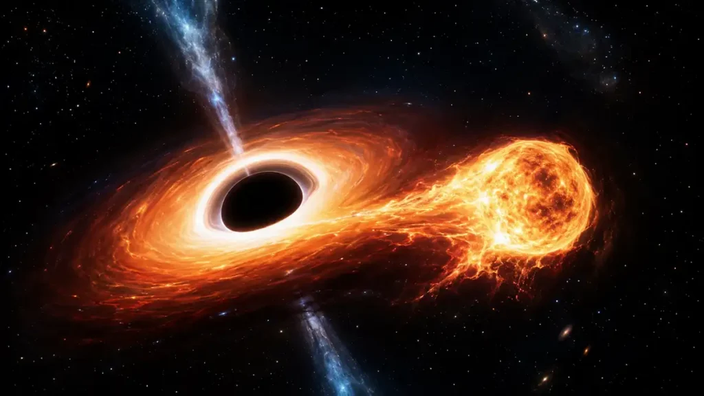 Black Hole Eating a Star