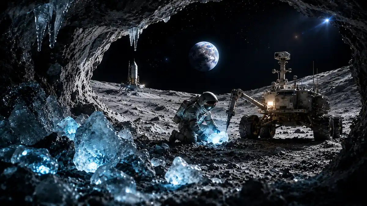 water ice on the Moon.