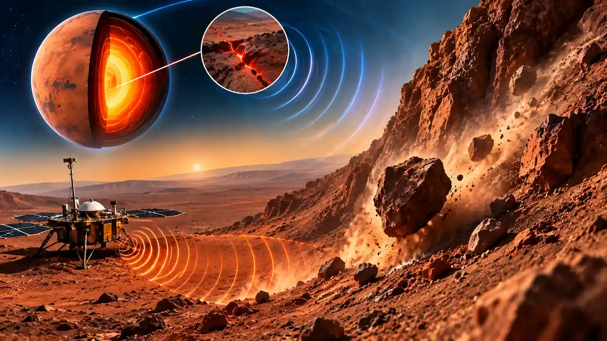 Mars Boulder Falls Marsquake